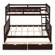 preview thumbnail 13 of 15, Classic Wooden Bunk Bed,Twin-Over-Full Bunk Bed with Ladders & Drawers