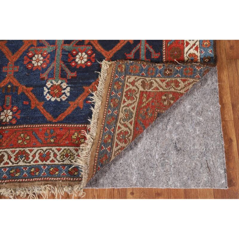 Antique Heriz Bakhshayesh Persian Runner Rug Handmade Wool Carpet - 3'5"x 13'2"