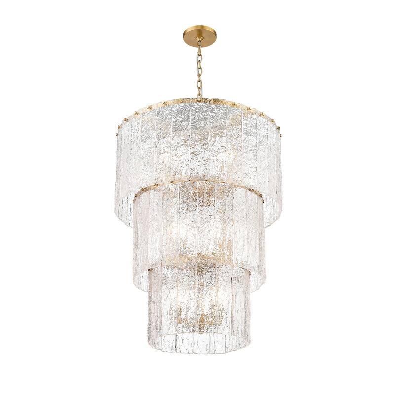Z-Lite 1943-36 Glacier 12 Light 28" Wide Waterfall Chandelier