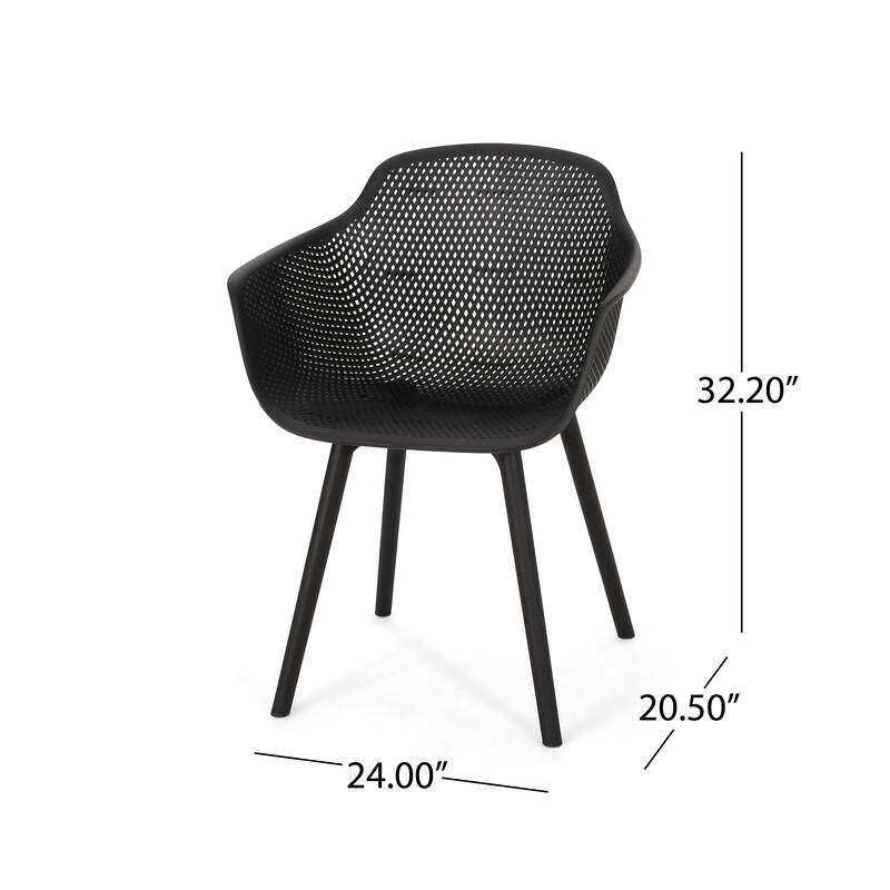 Lotus Outdoor Modern Dining Chairs (Set of 4) by Christopher Knight Home