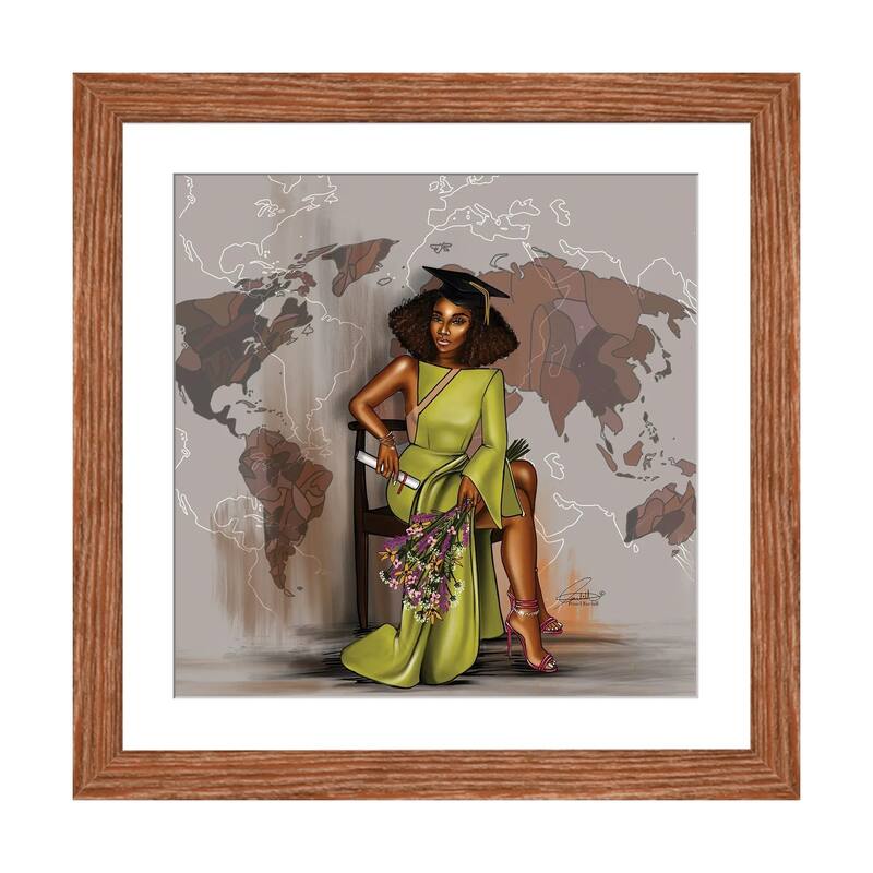 iCanvas "The Graduate" by Peniel Enchill - Walnut - 16x16x1