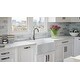preview thumbnail 8 of 17, Fossil Blu 30-Inch SOLID Fireclay Farmhouse Sink in White, Stainless Steel Accessories, Flat Front - 30 x 20 x 10