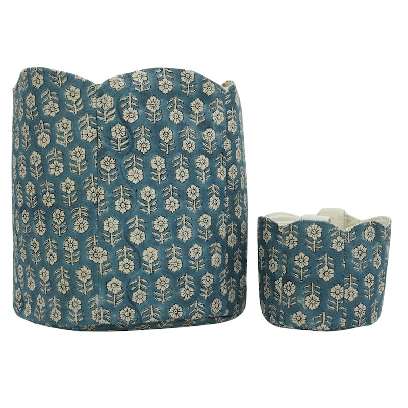 Fabdivine Handmade Floral Room Décor Nursery Storage Basket