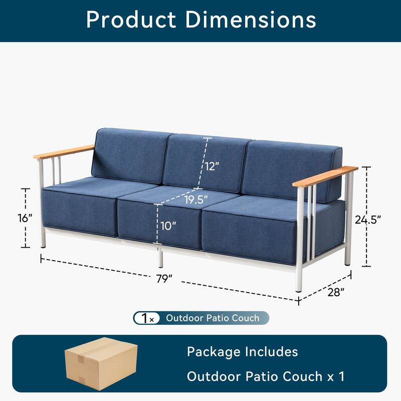 Outdoor Patio Funiture Set with Extra-Thick Seat cushion