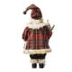 preview thumbnail 46 of 92, Glitzhome 18"H Faux Fur Christmas Santa Figurines with Porcelain Face