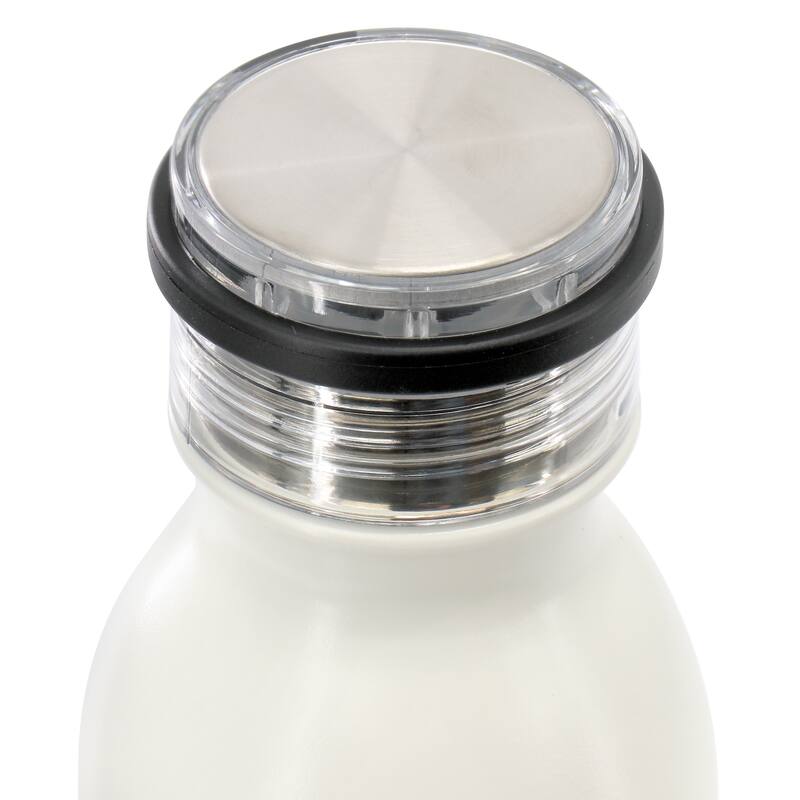 20oz Stainless Steel Thermal Bottle with Acrylic Lid in Cream