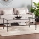 preview thumbnail 5 of 12, SEI Furniture Glenn Black Rectangle Metal Coffee Table with Glass Top and Bottom Shelf
