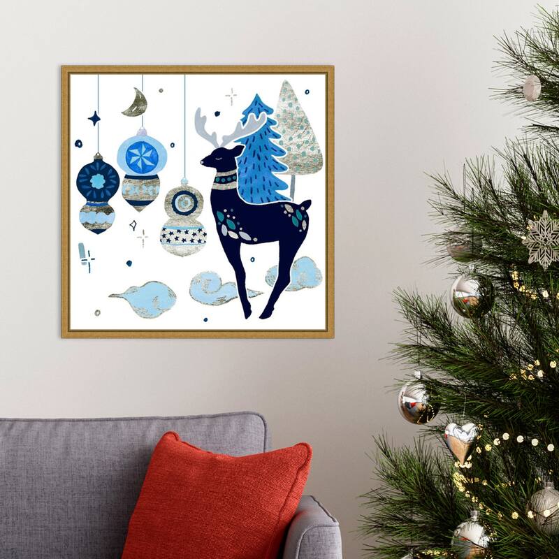 Goodnight Reindeer II by Melissa Wang Framed Canvas Wall Art Print