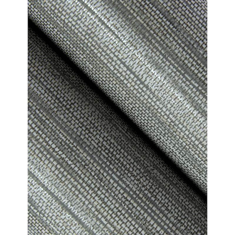 A-Street Prints Sheehan Stone Faux Grasscloth Wallpaper