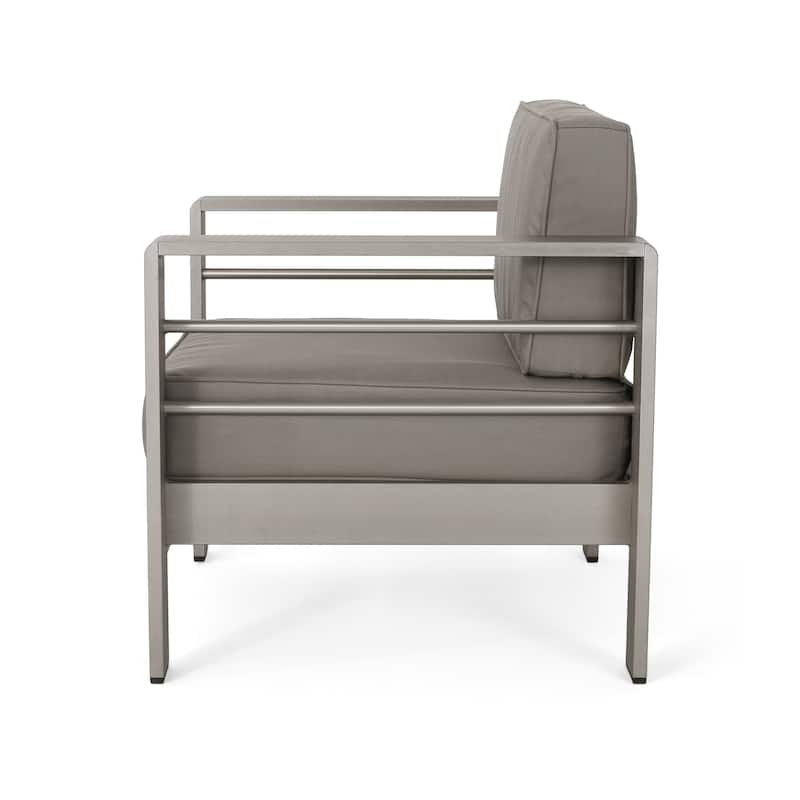 Christopher Knight Home Cape Coral Outdoor Aluminum Club Chair with Optional Sunbrella Cushions