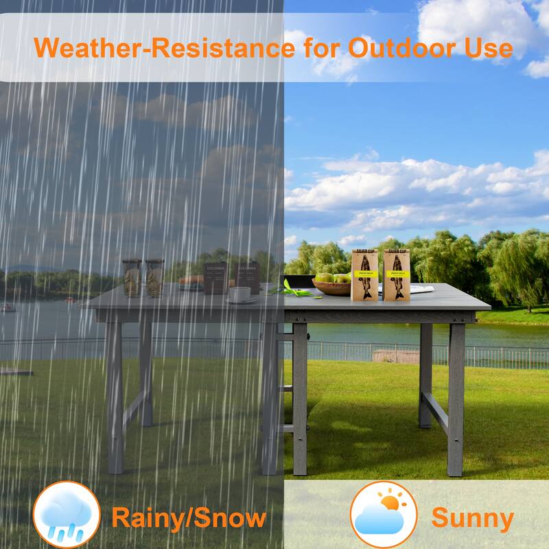 5 Piece HDPE Outdoor Dining Table Sets