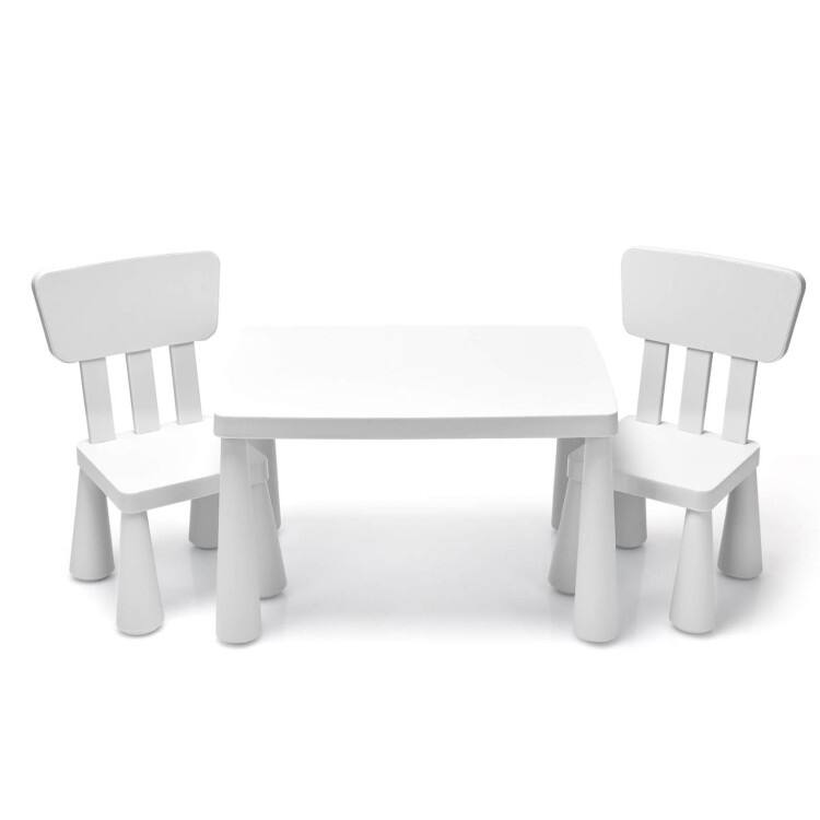 Versatile 3-Piece Children's Activity Table and Chair Set for Creative - table: 30" x 21" x 19"