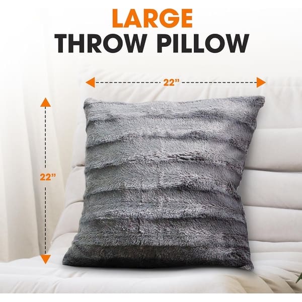 dimension image slide 37 of 59, Cheer Collection Decorative Throw Pillows for Couch & Bed (Set of 2)