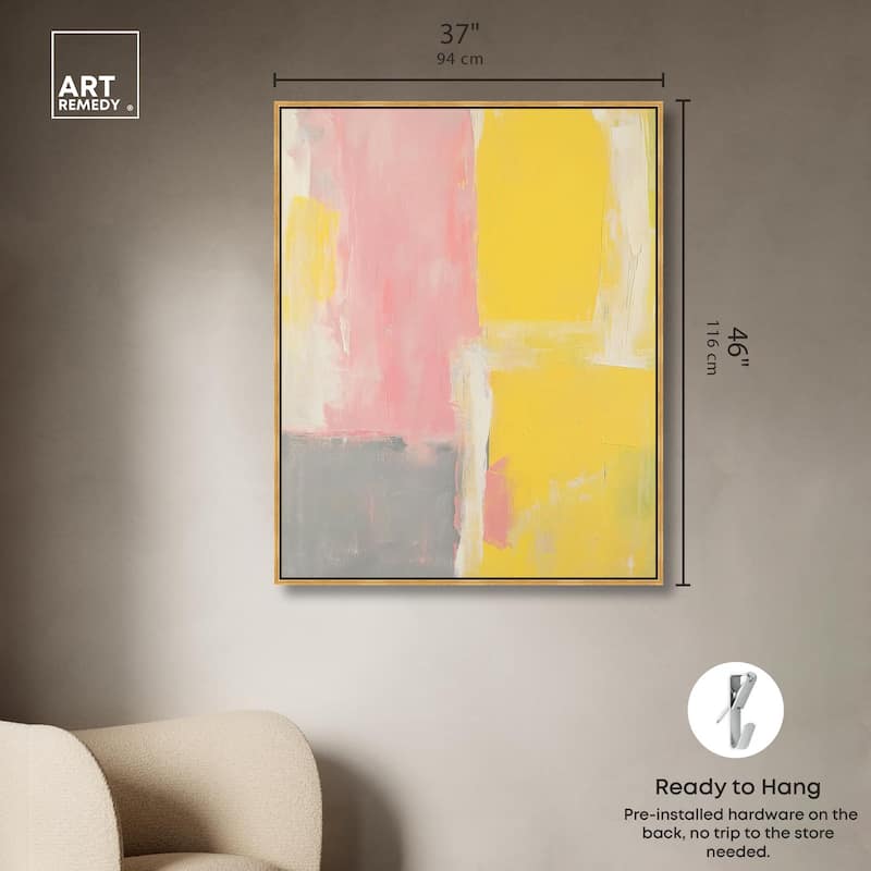 Blush and Sunshine Canvas by Art Remedy