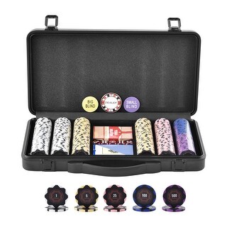 Poker Chips Set 13.5g 500pc Z Striped Clay Poker Chip Set - Gamblers Bargain Den Casino Chips - Foto 3