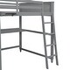 preview thumbnail 39 of 43, Twin Size Loft Bed Kids Bed Frame Wooden Storage Bed with Desk, Shelves, Pull-out Drawers, Ladder and Guardrail