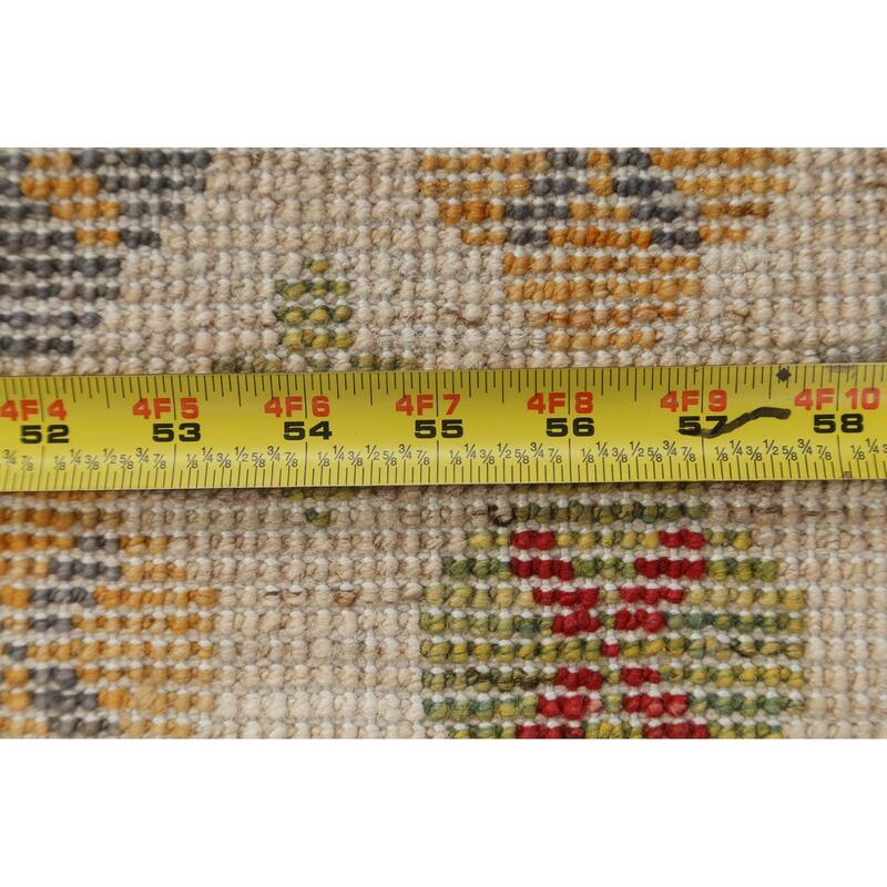 Vegetable Dye Gabbeh Kashkoli Wool Area Rug Hand-knotted Foyer Carpet - 3'2" x 4'10"