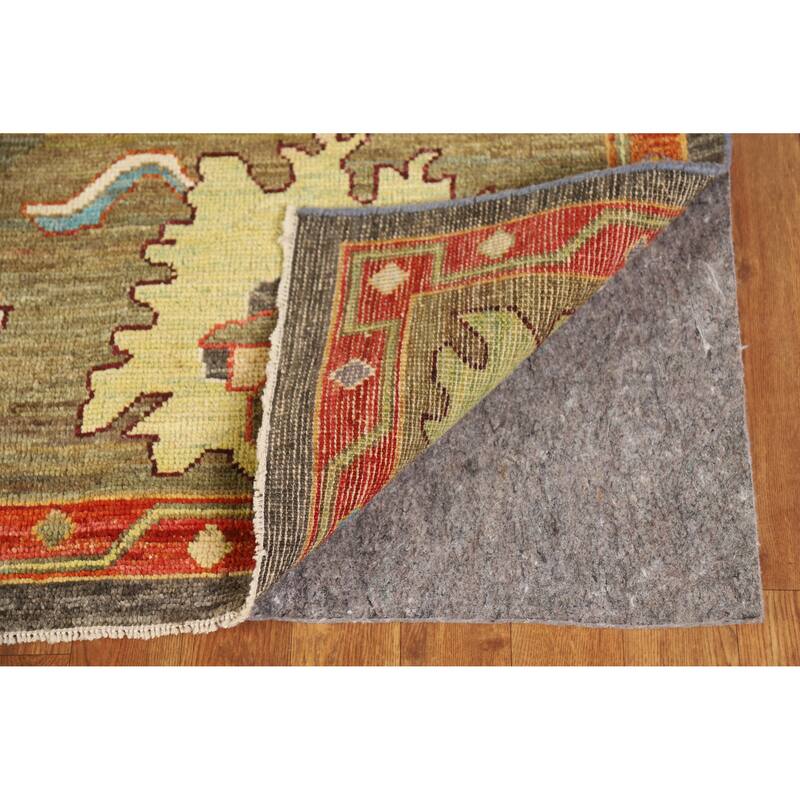 Hand Knotted Oriental 100% Wool Carpet Transitional All-Over Greys & Charcoal Oushak Area Rug - 10' 0'' X 8' 0''
