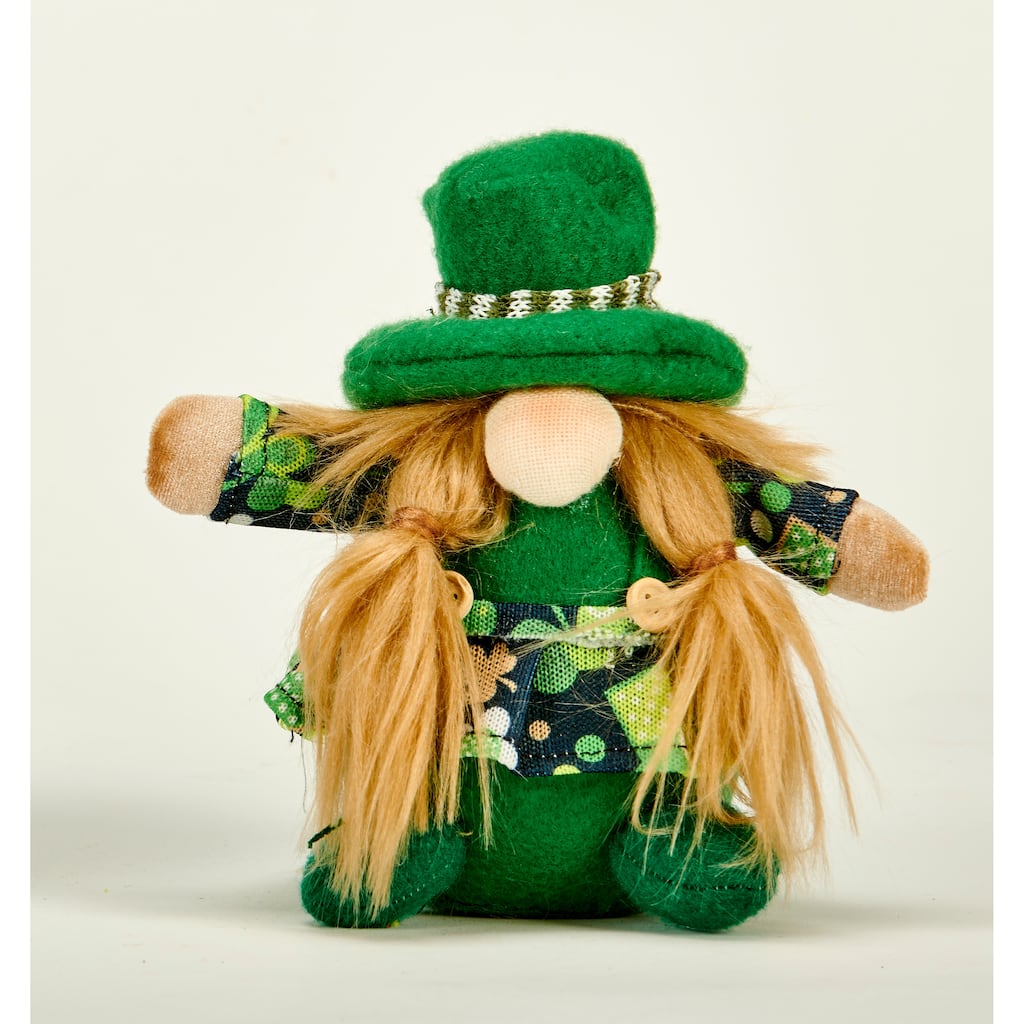 6" St. Patricks Day Tabletop Gnome - 6