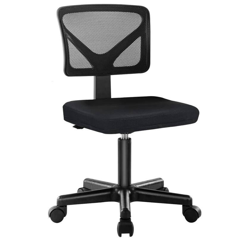 Child Armless Mesh Office Chair, Office Computer Desk Chair, Rolling Work Swivel Chairs for Home, Study, Student, Adults