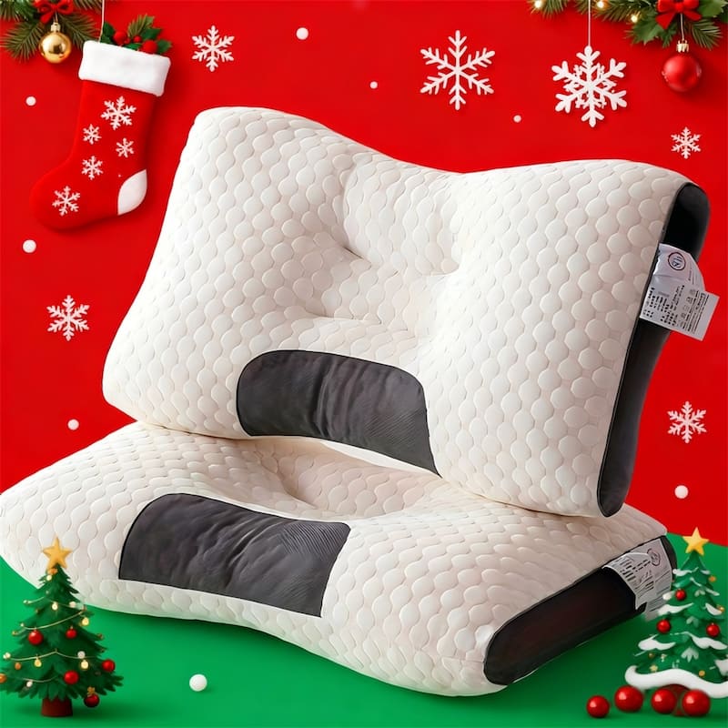 Bed Pillows for Sleeping Set of 2/4/6, Ergonomic Cervical Neck Pillows, Gusseted Pillow for Back, Stomach or Side Sleepers - Set of 2