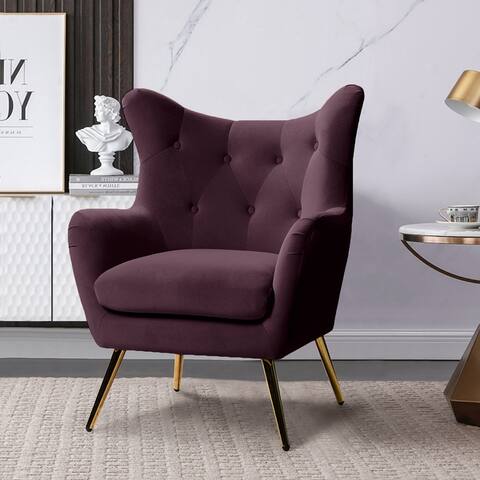 Lara Tufted Wingback Accent Chair
