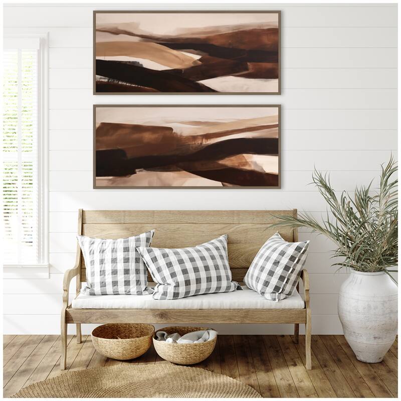 Kate and Laurel Pathways 2 Piece Framed Canvas Wall Art Set by Amy Lighthall