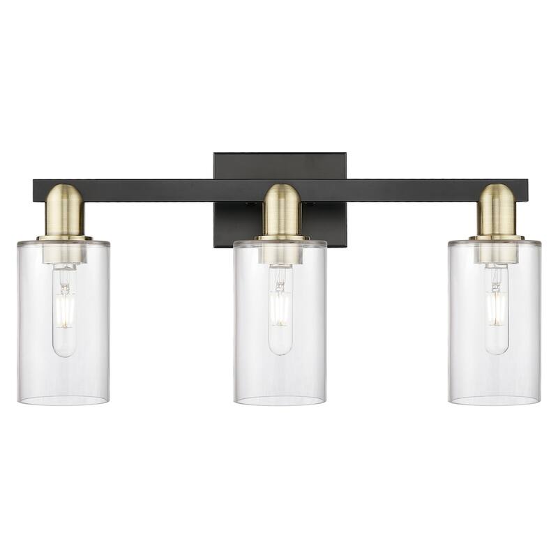 Innovations Lighting 716-3W-11-23 Clymer Vanity Clymer 3 Light 23" - Black Antique Brass / Clear
