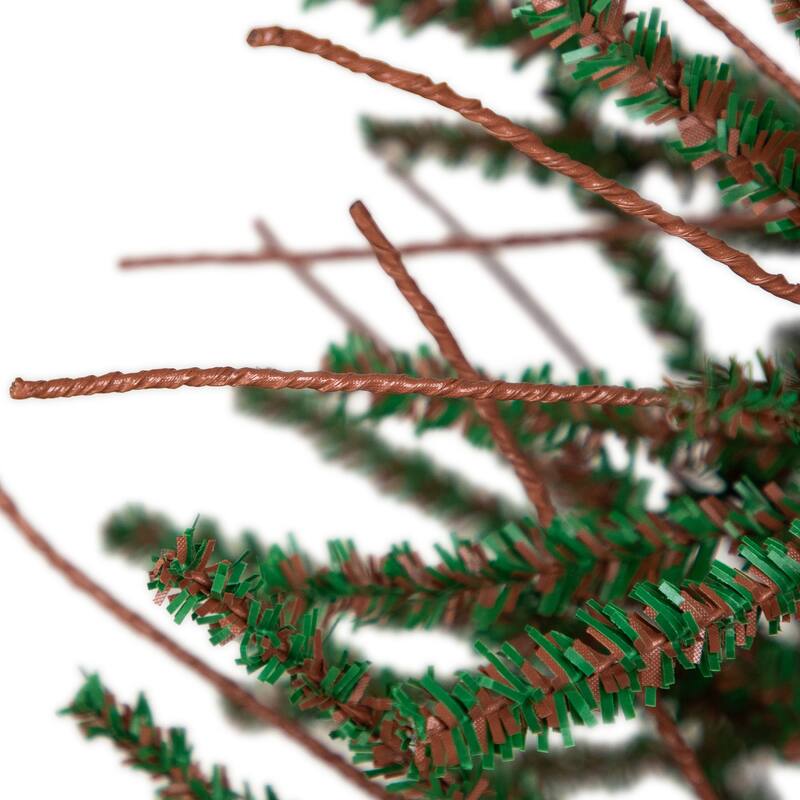 Medium Two-Tone Warsaw Twig Artificial Christmas Tree - 6' - Unlit - 6 Foot