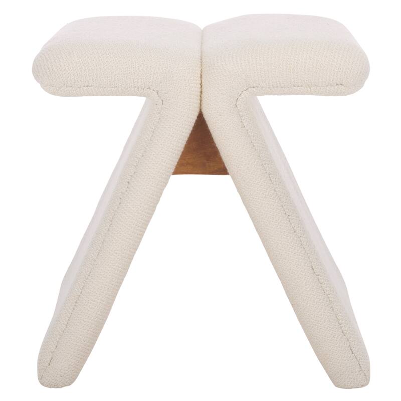 SAFAVIEH Couture Tessabella Teddy Fabric Ottoman