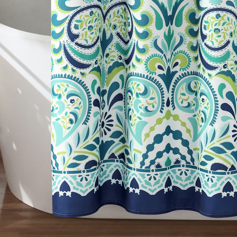The Curated Nomad Lyon Damask Shower Curtain