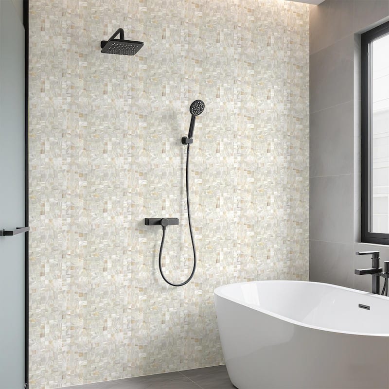 Art3d 10pcs 11.8”x11.8” Thick Natural Mica Wall Tiles Wall Paneling - 11.8"x11.8"-Square sheets