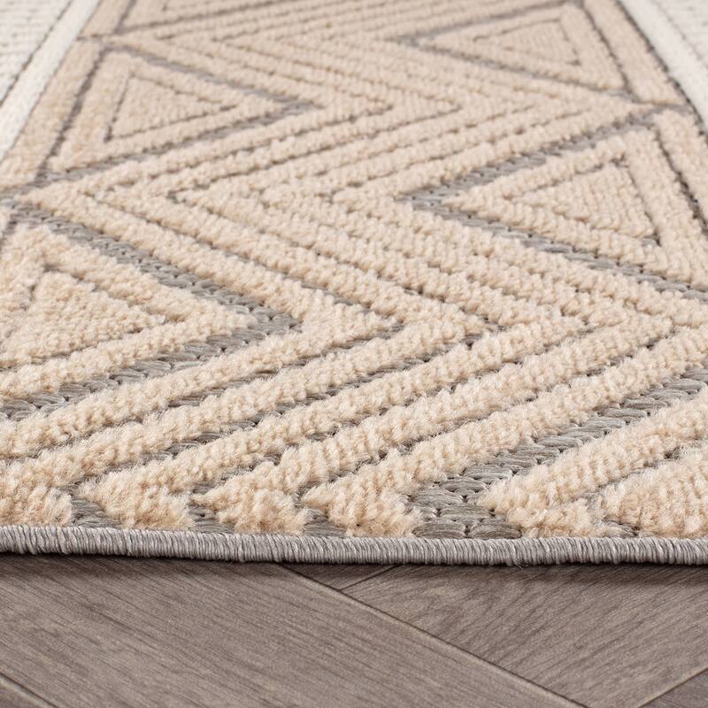 Marbella Contemporary Boho Indoor/Outdoor Area Rug