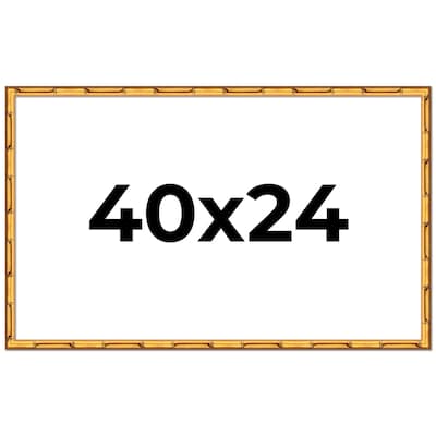 40x24 Frame Gold Bamboo Picture Frame Modern Photo Frame Includes UV Acrylic Shatter Guard Front Acid Free Foam Backing Board