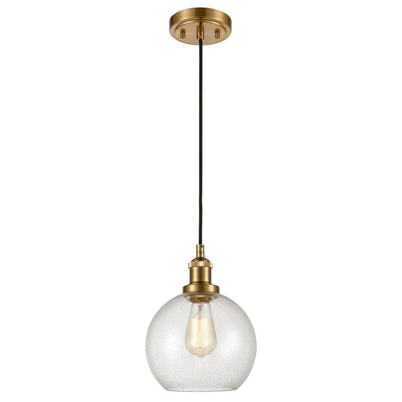 Bellaria Industrial Vintage Bubble Glass Pendant Light Metal Hanging Lighting