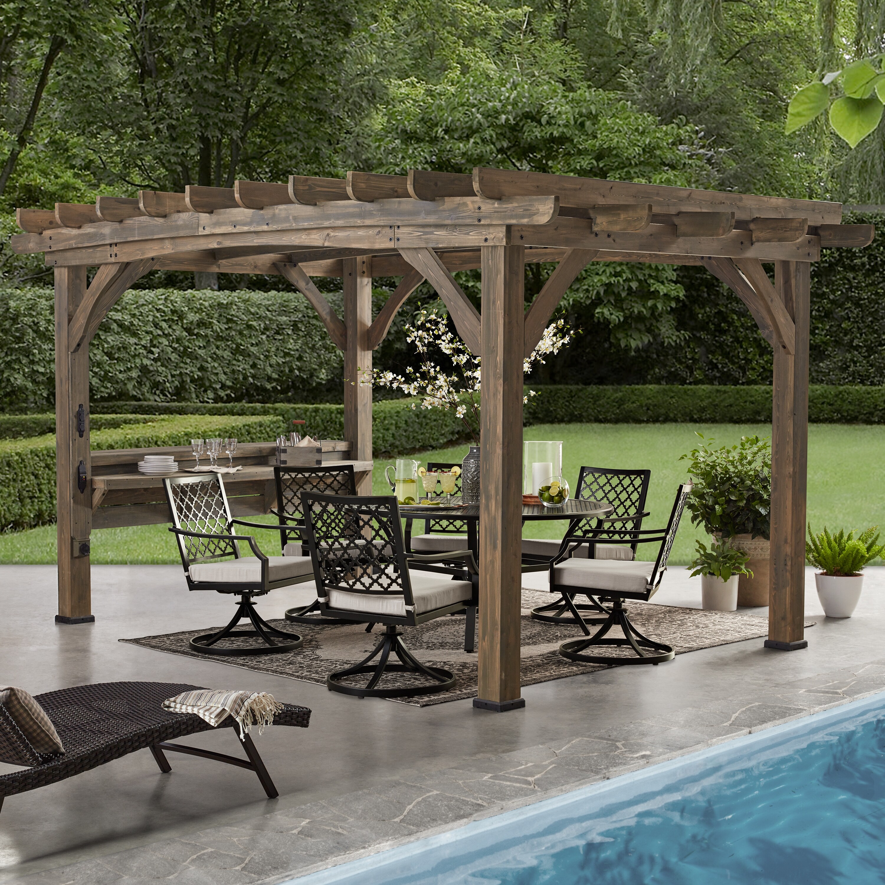 Shop Backyard Discovery Silverton Cedar Pergola 14 X 10 Overstock 31609354