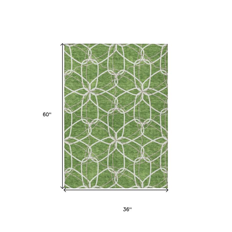 HomeRoots Geometric Modern Rectangle Outdoor Rug