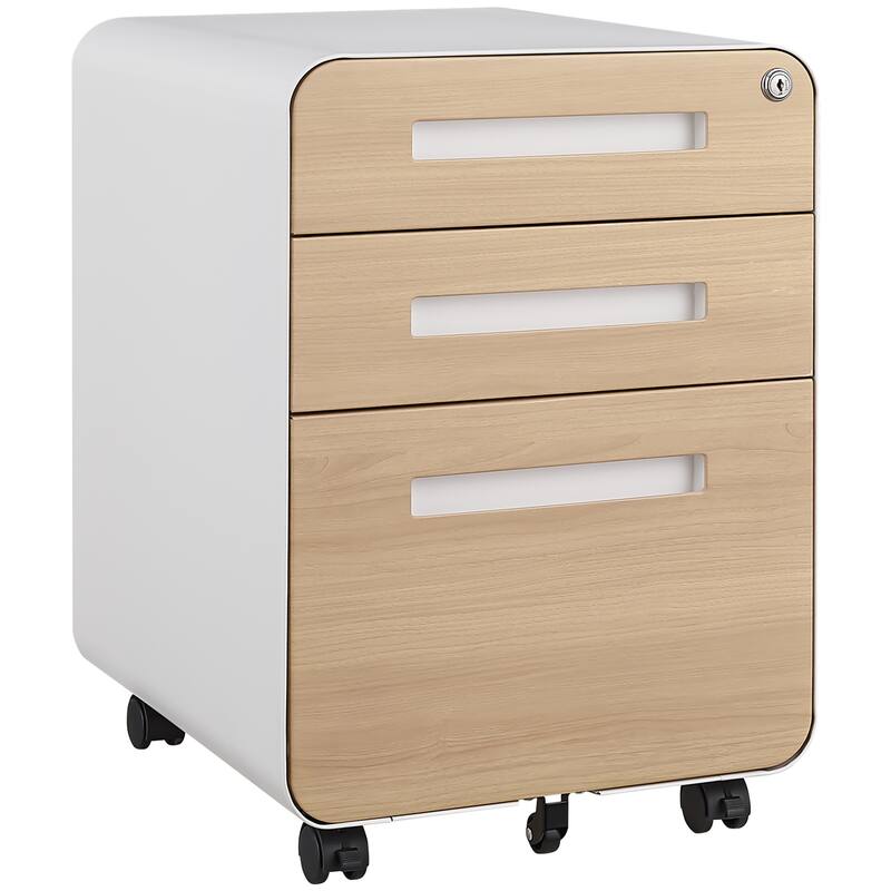 3 Drawer Mobile File Cabinet Under Desk Office,Simple Style Versatile Storage Cabinet for Legal/Letter/A4 Files