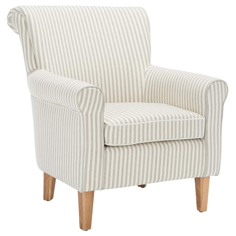 SAFAVIEH Gramercy Red/Ivory Floral Club Chair - 30" W x 33" D x 35" H