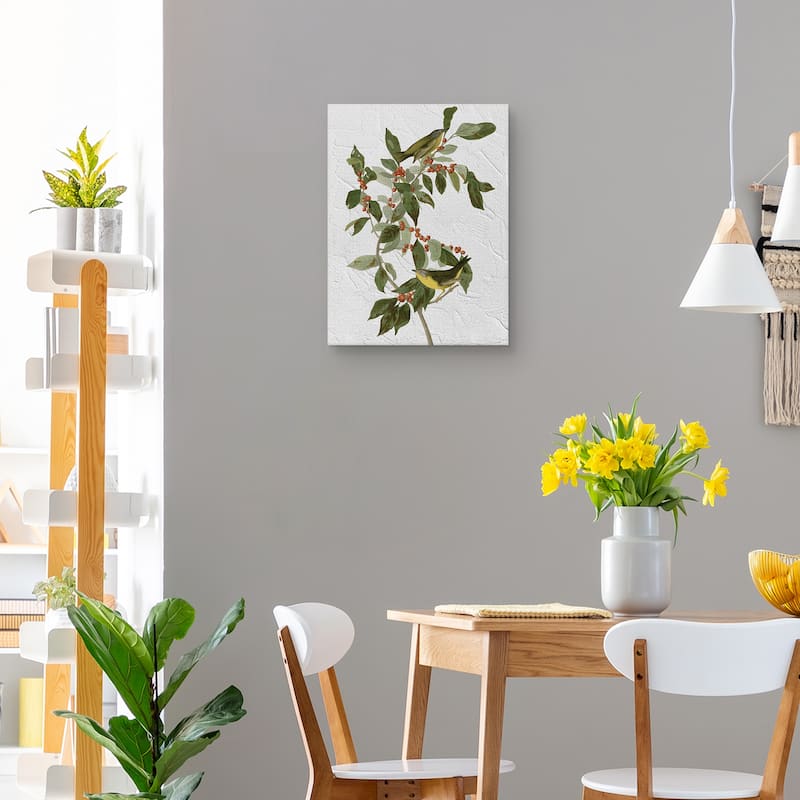 Audubon Nashville Warbler Texture Canvas Art Print