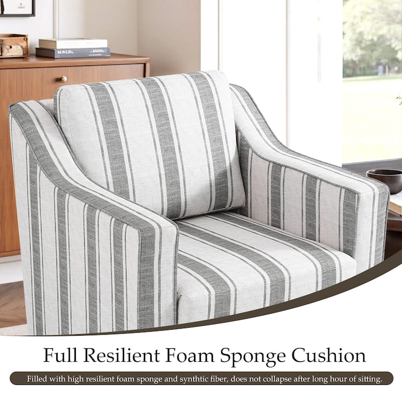 Modern Swivel Upholstered Armchair Accent chair Set of 2
