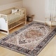 preview thumbnail 9 of 7, HOMCOM Washable Area Rug, 5'x7' Vintage Indoor Distressed Carpet, Retro Floor Cover Foldable, Floral Print Mat for Living Room