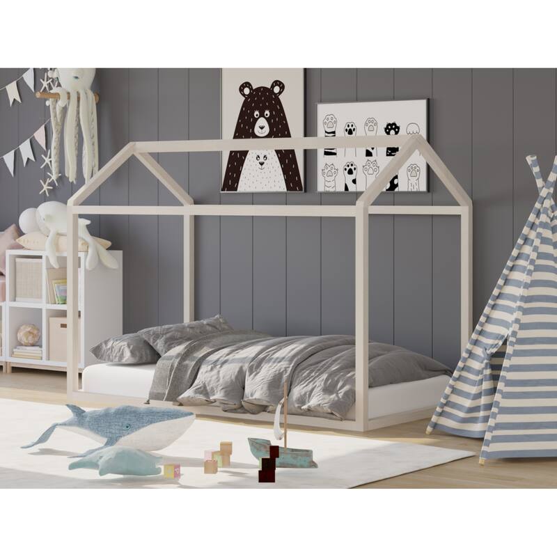 Perry Twin Solid Wood Canopy Bed