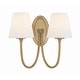 preview thumbnail 1 of 7, Juno 2 Light Vibrant Gold Wall Mount - 15"W x 13"H x 8.5"D 15"W x 13"H x 8.5"D