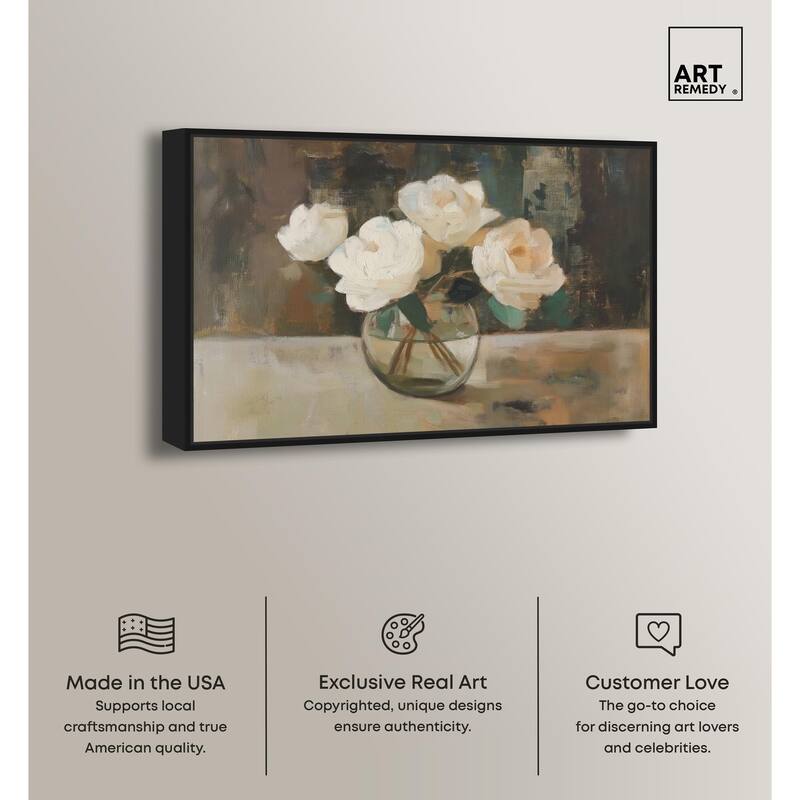 Creamy Cascade Cluster I Canvas by Art Remedy