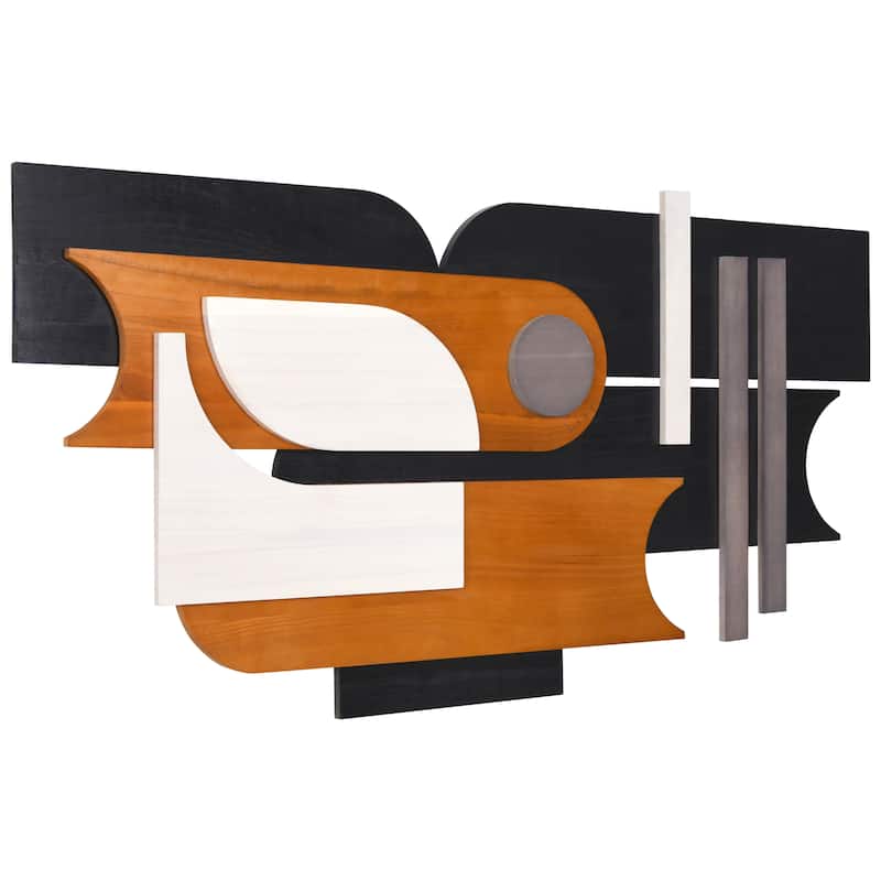 "Honeyed Dusk" Hand Made & Hand Finished Dimensional Solid Paulownia Wood Abstracts Wall Art