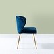 preview thumbnail 65 of 75, HULALA HOME Upholstered Premium Velvet Tufted Dining Chair with Small Base Set of 2