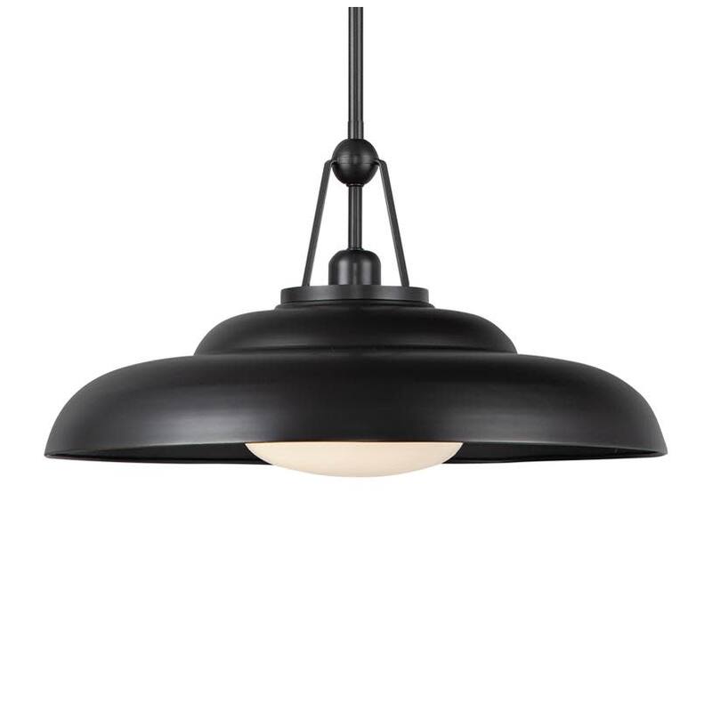 Alora Lighting PD344020 Palmetto 20" Wide Pendant - Urban Bronze / Glossy Opal Glass
