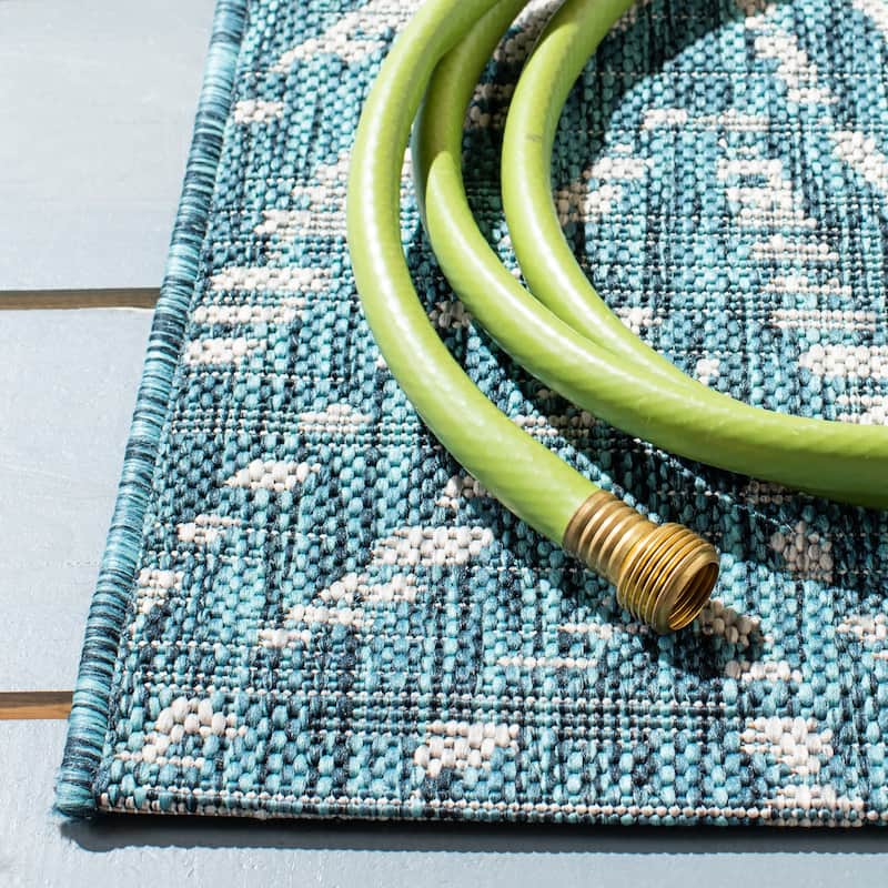 SAFAVIEH Courtyard Thin Indoor/ Outdoor Waterproof Patio Backyard Rug