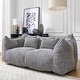 preview thumbnail 1 of 98, Modern Cute Chenille Upholstered Loveseat with High Resilience Foam Grey